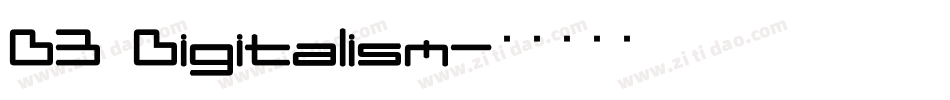 D3 Digitalism字体转换